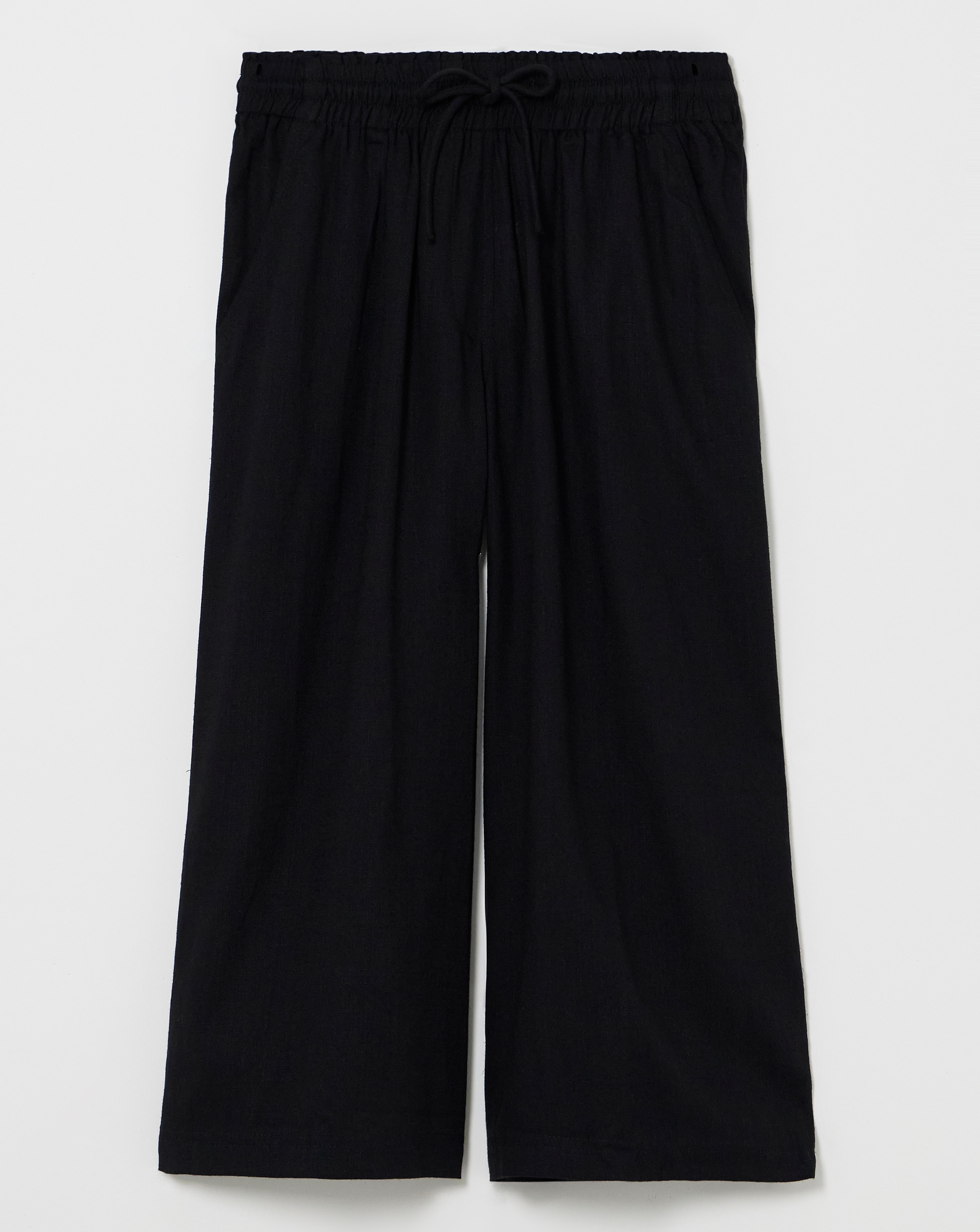 Tie Waist Linen Culottes