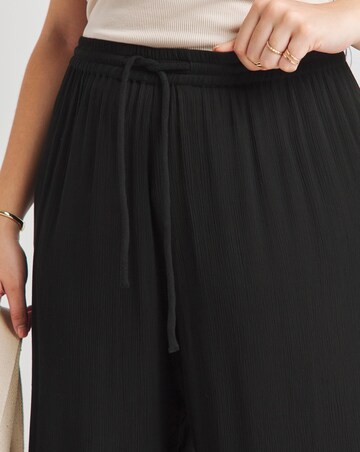 Simply Be Black Tie Waist Crinkle Culottes