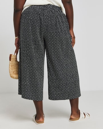 Polka Dot Wide Leg Woven Culottes