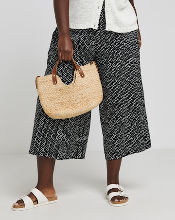 Polka Dot Wide Leg Woven Culottes