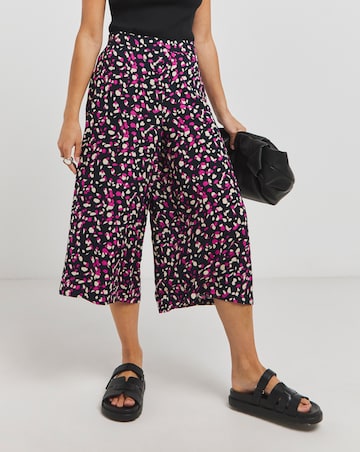 Simply Be Ditsy Print Wide Leg Woven Culottes