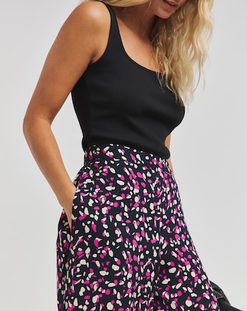 Simply Be Ditsy Print Wide Leg Woven Culottes