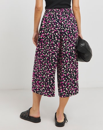 Simply Be Ditsy Print Wide Leg Woven Culottes