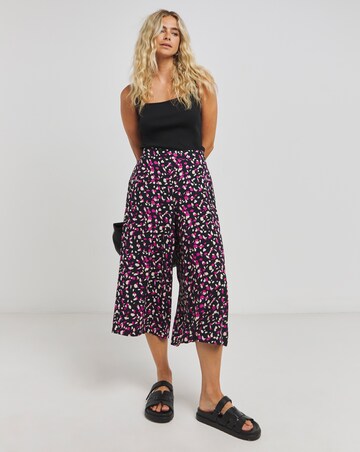 Simply Be Ditsy Print Wide Leg Woven Culottes