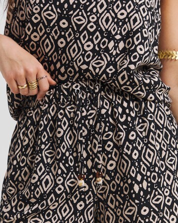 Simply Be Mono Print Bead Detail Shorts