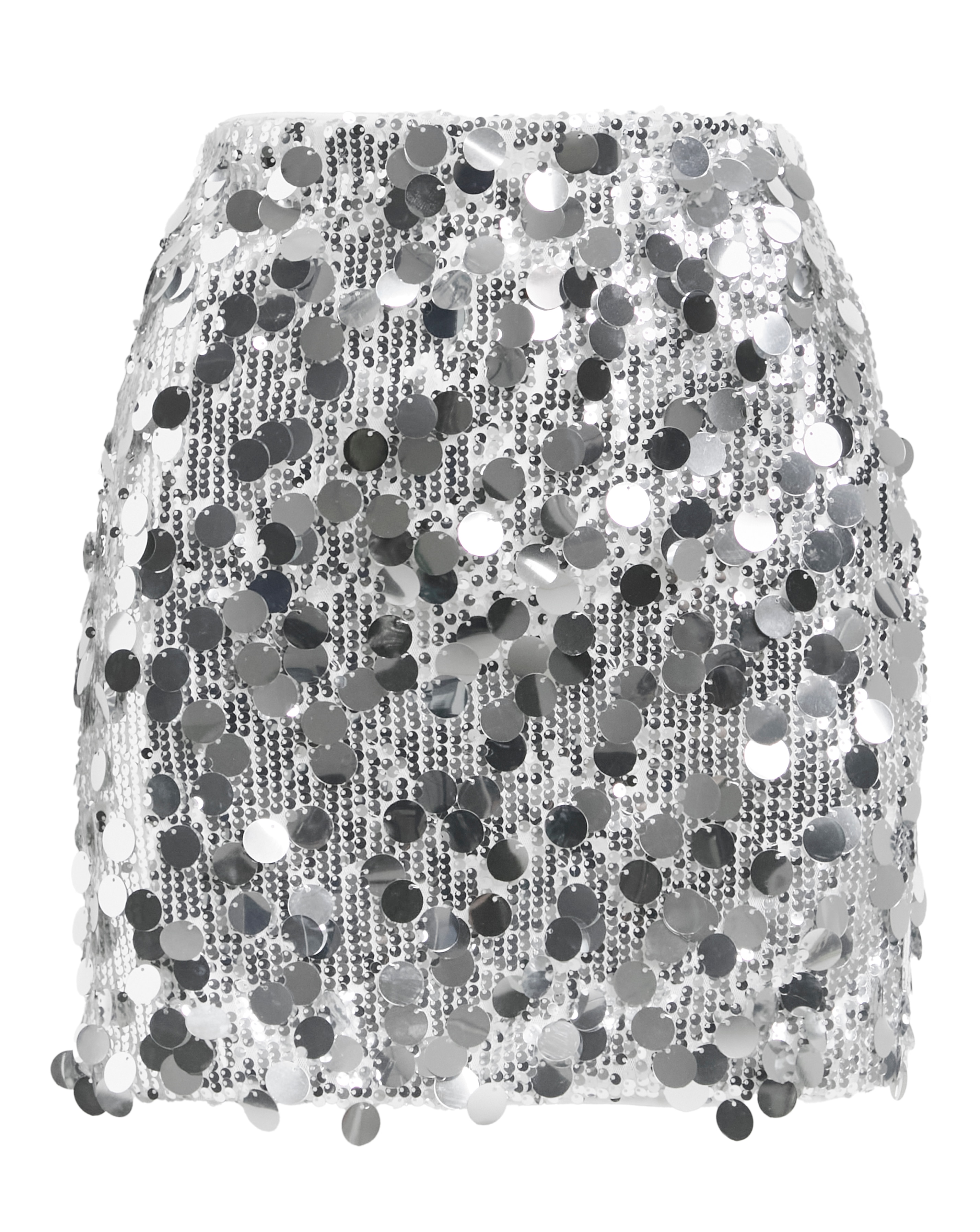 Mixed Disc Sequin Mini Skirt