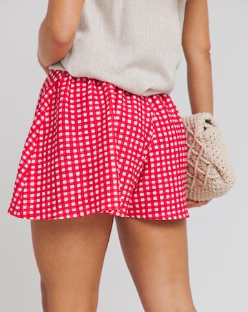 Red Gingham Flippy Short