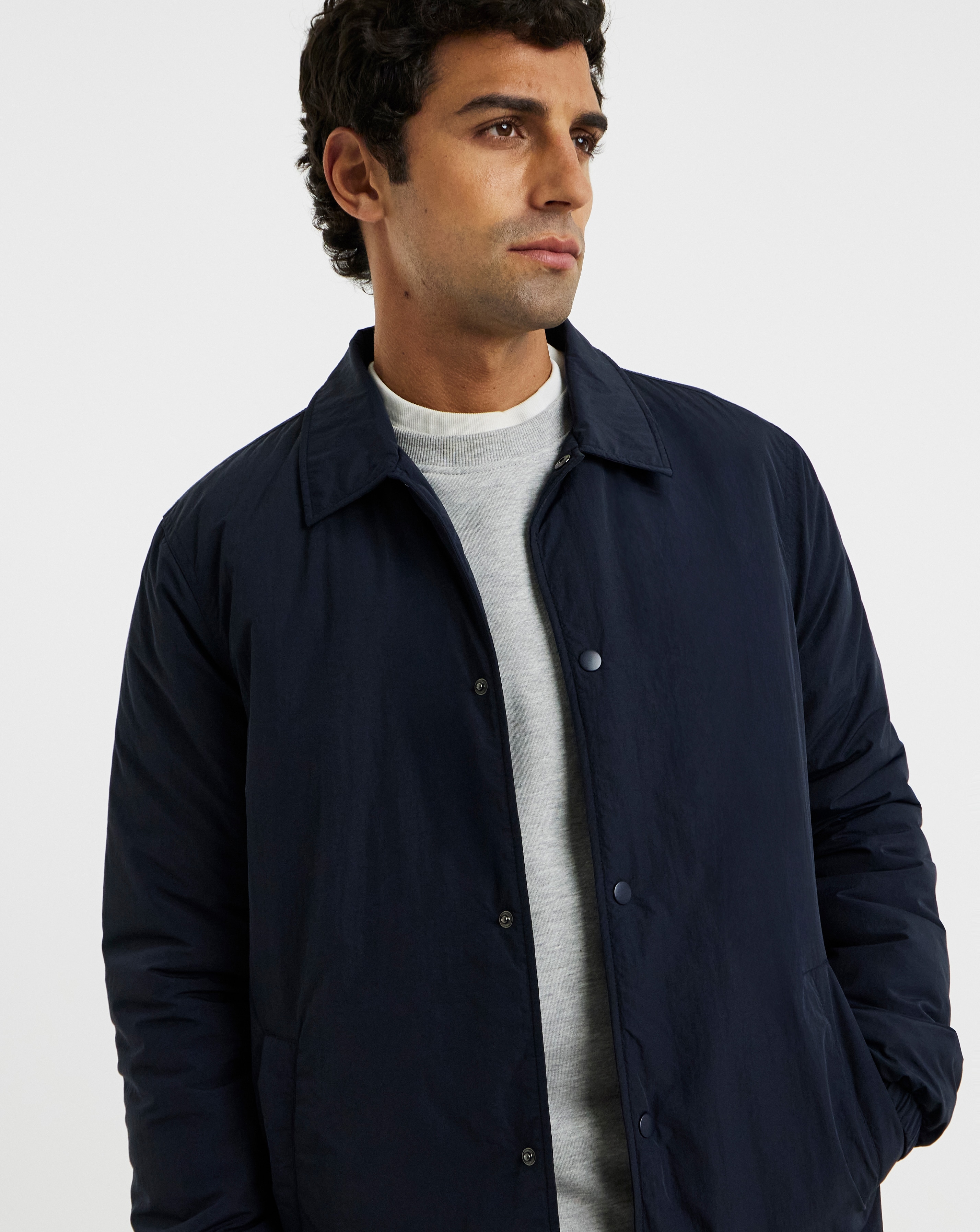 Navy SR LW Padded Jacket