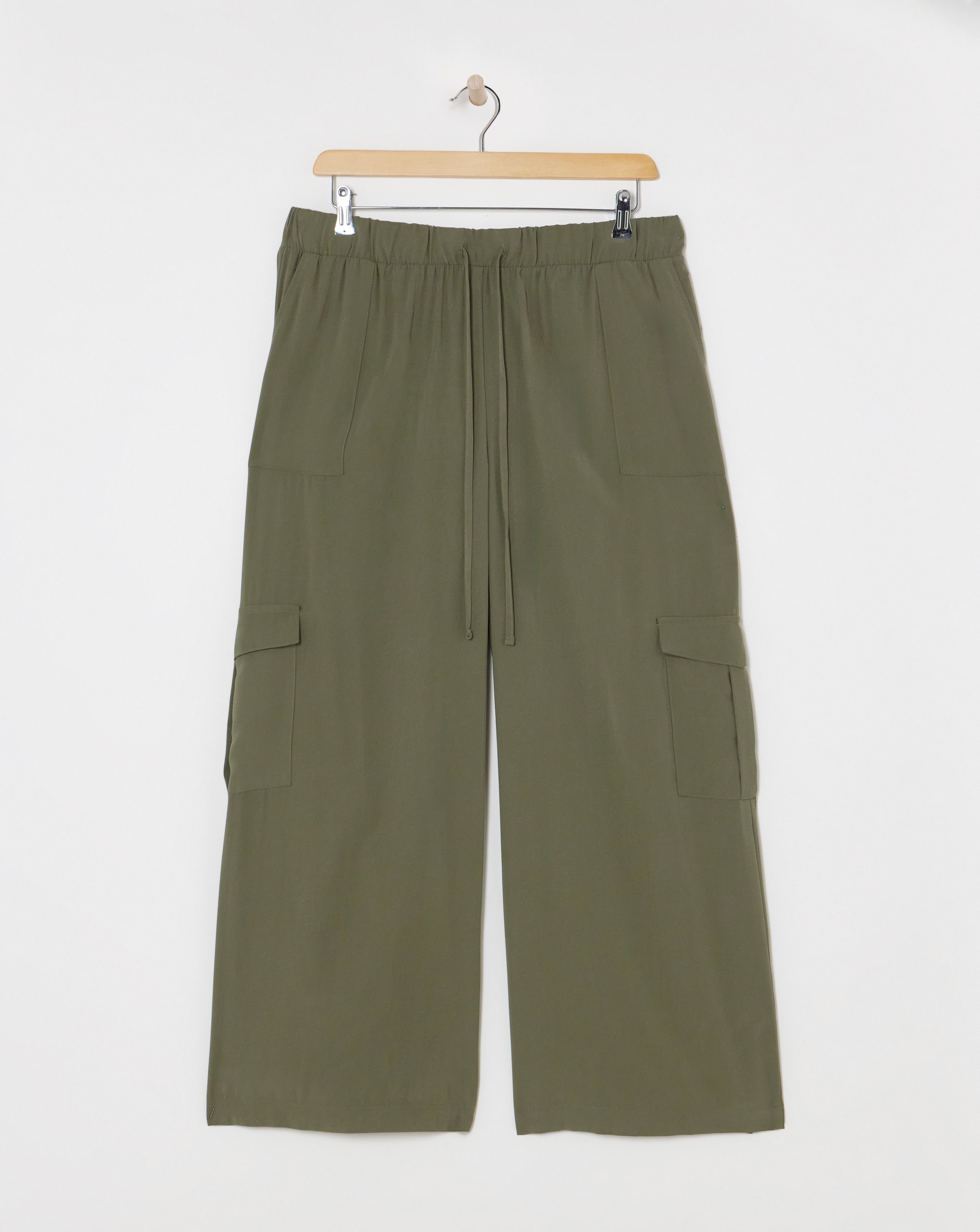 Drawcord Waist Utility Wide Leg Trouser