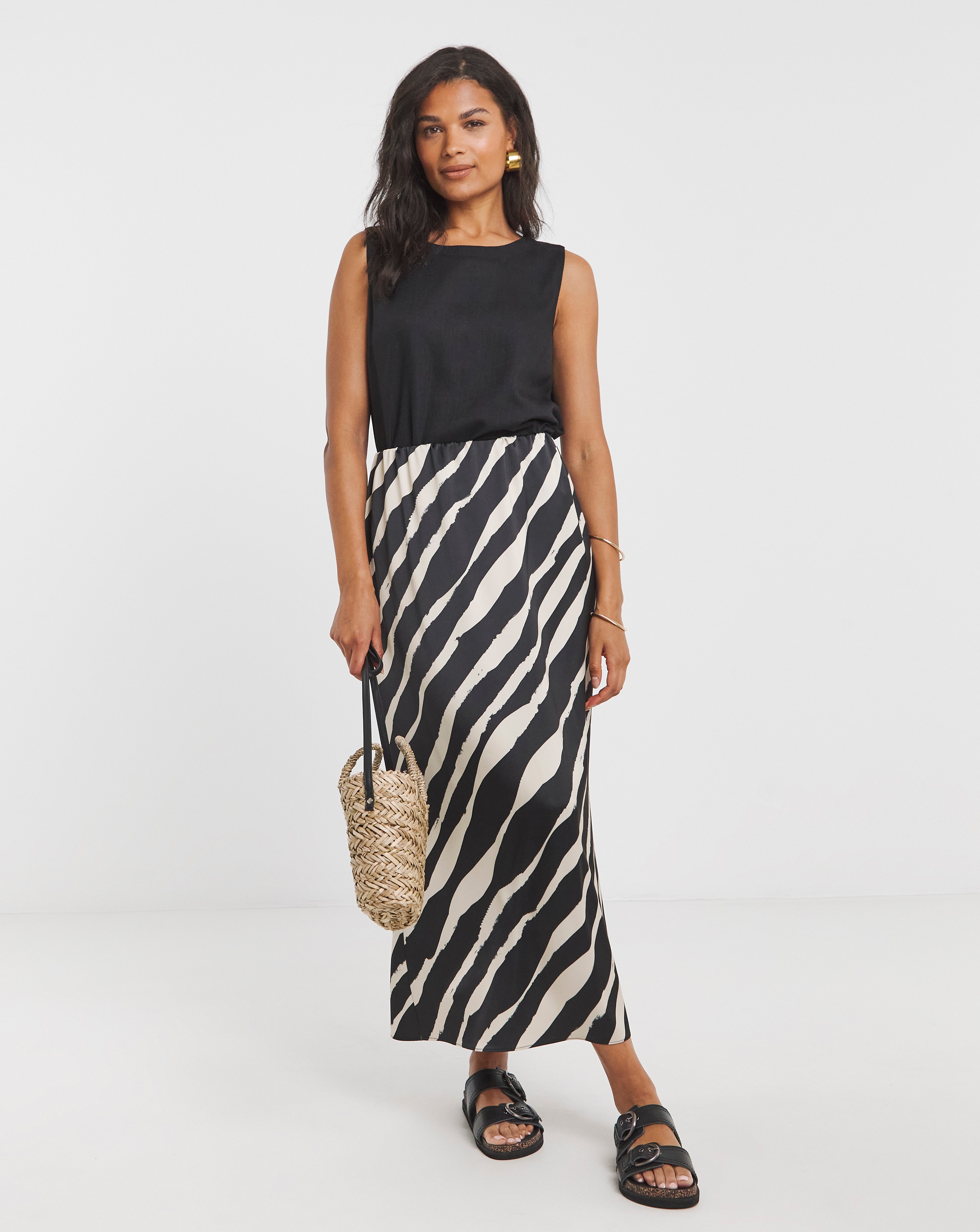Simply Be Satin Maxi Skirt