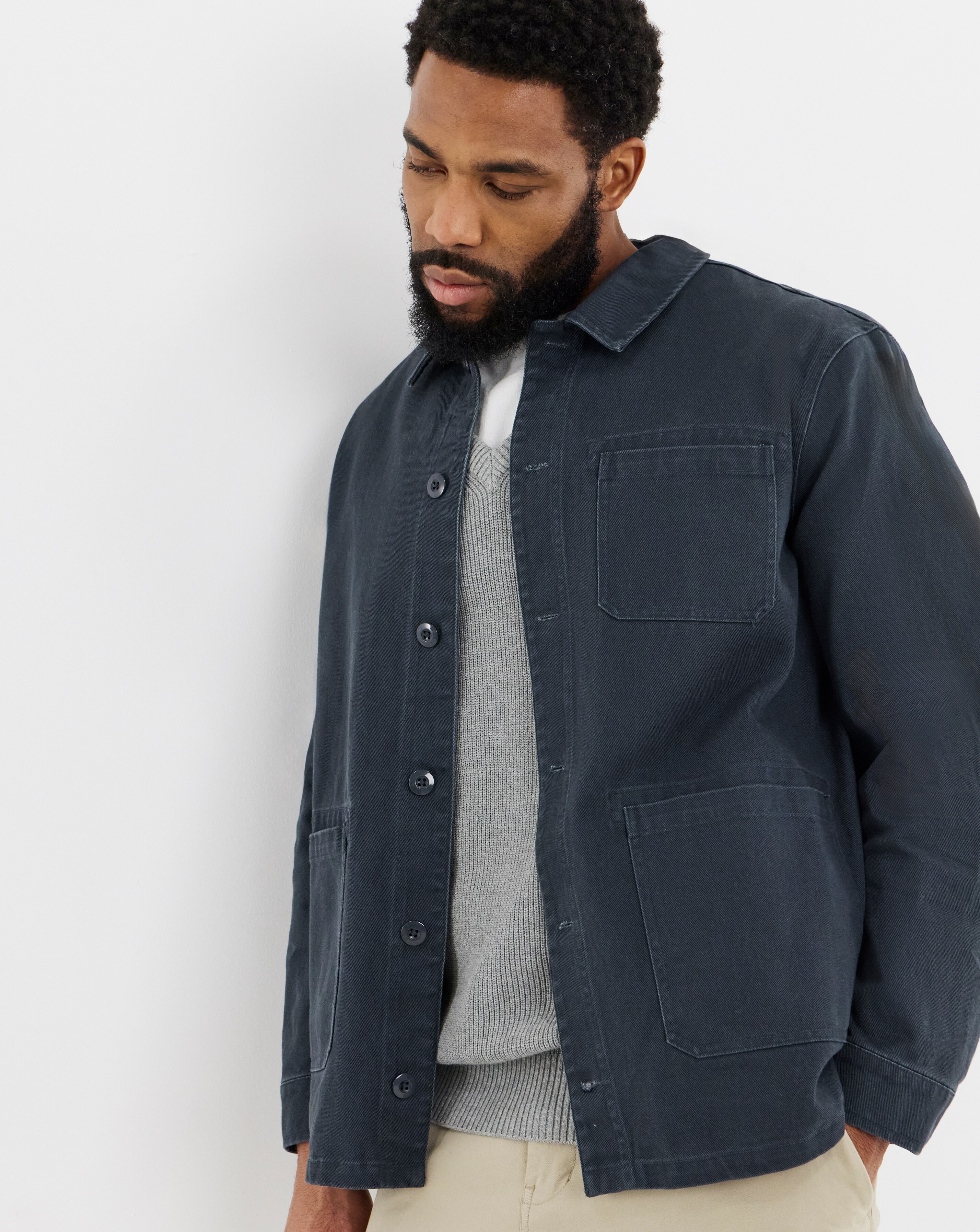 New In - Washed Cotton Chore Jacket