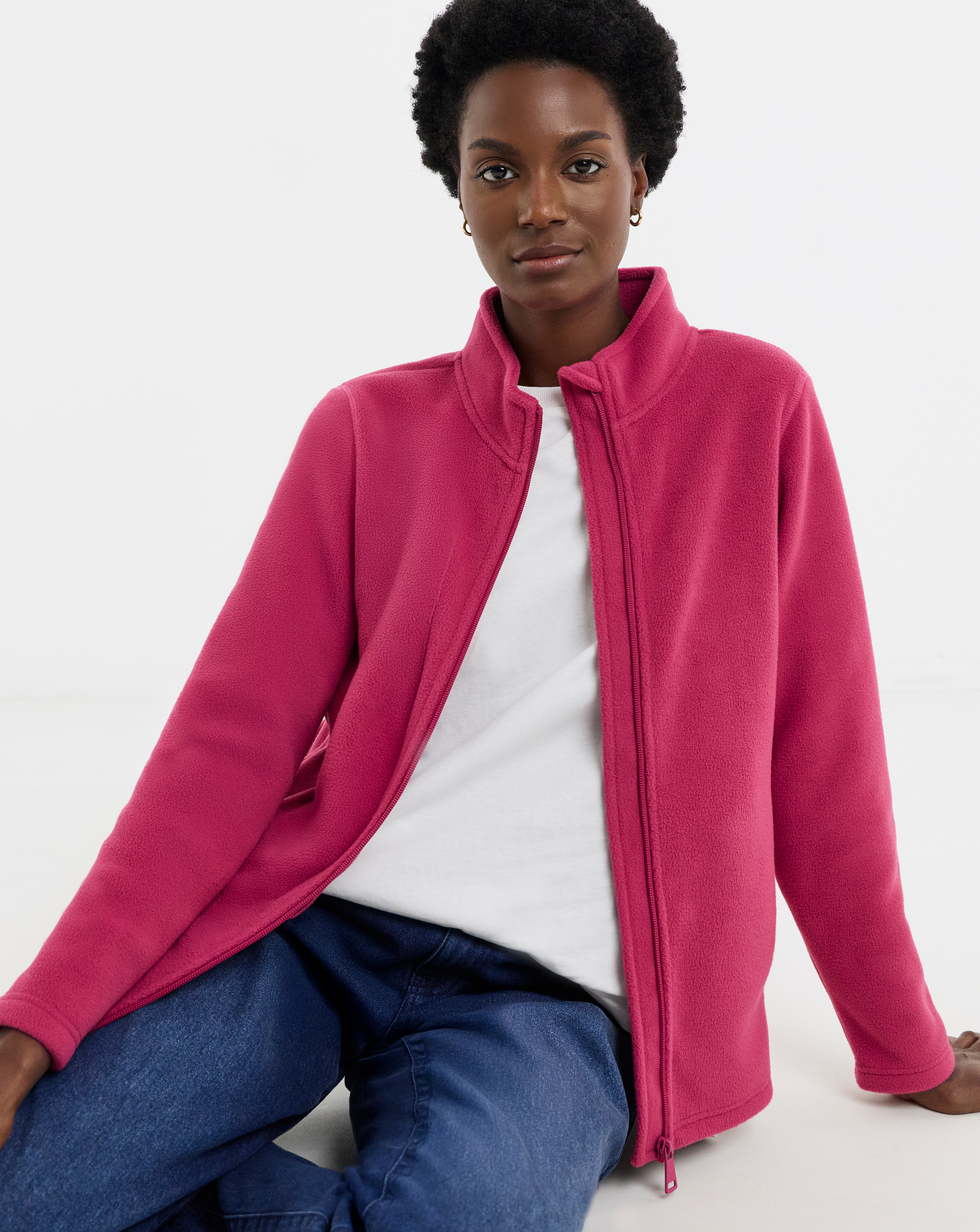 Zip Up Slim Fleece Jacket