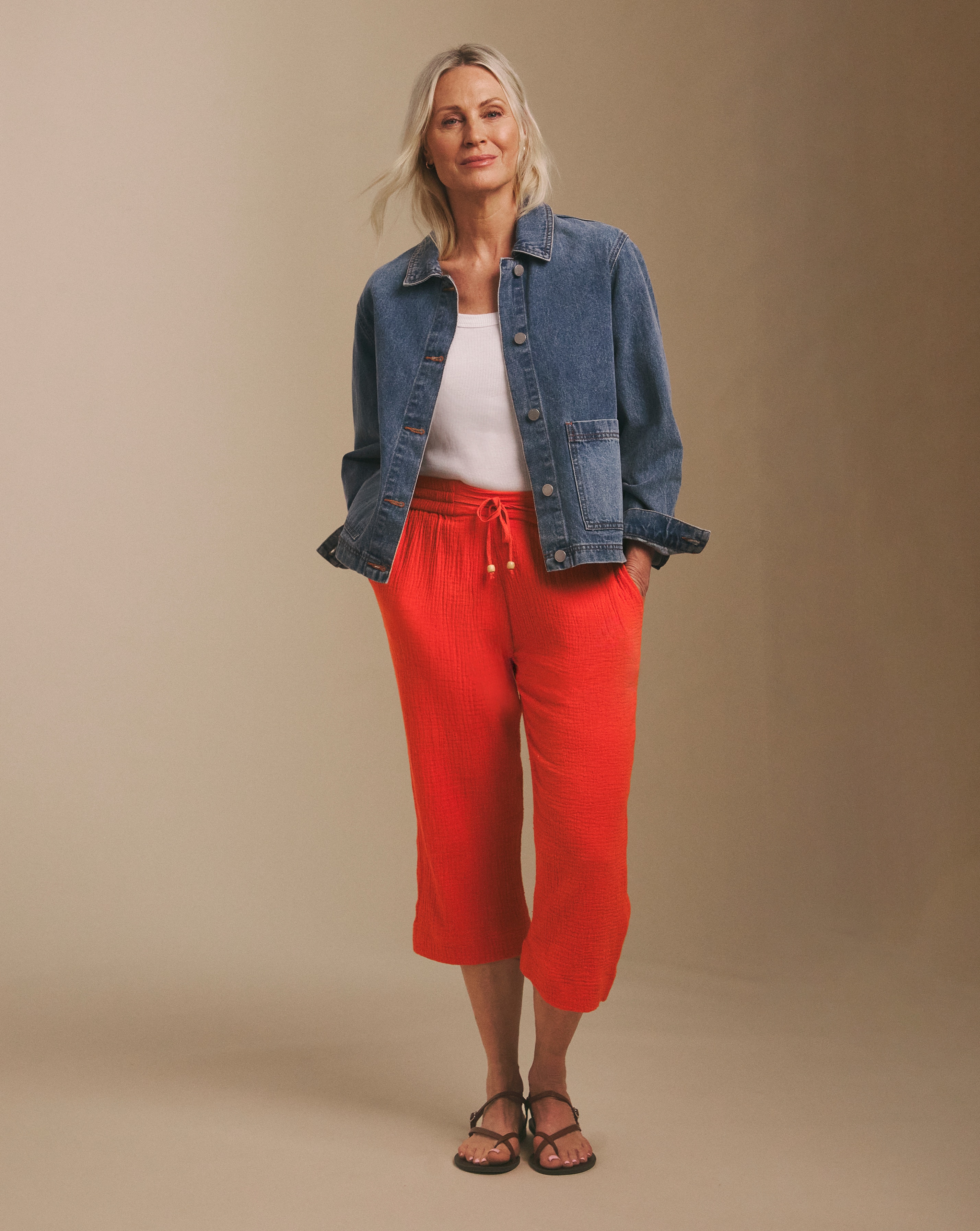 New In - Julipa Double Cloth Crop Trousers