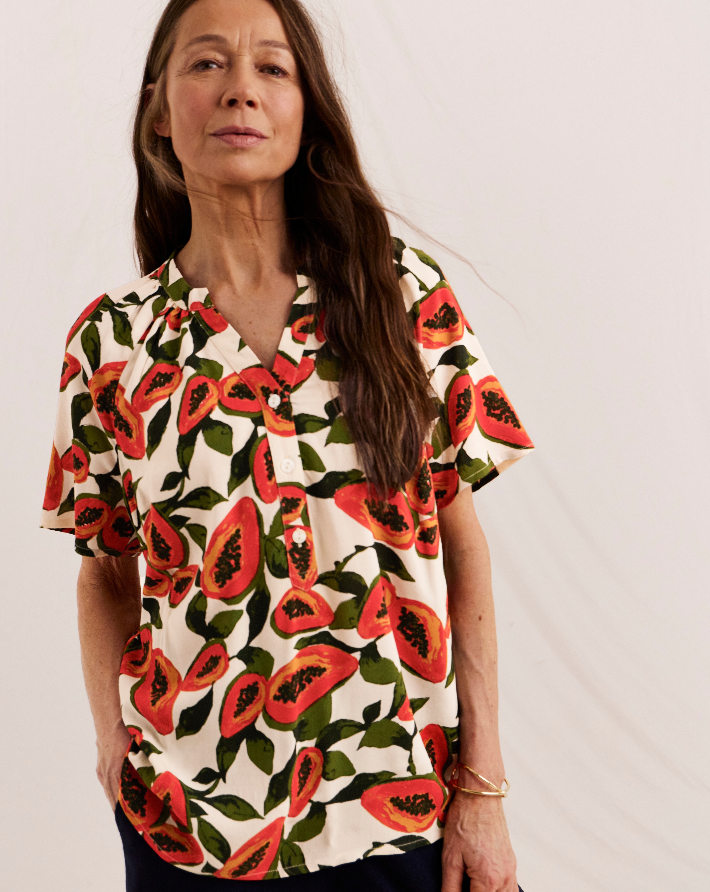 New In - Julipa Printed V-Neck Blouse