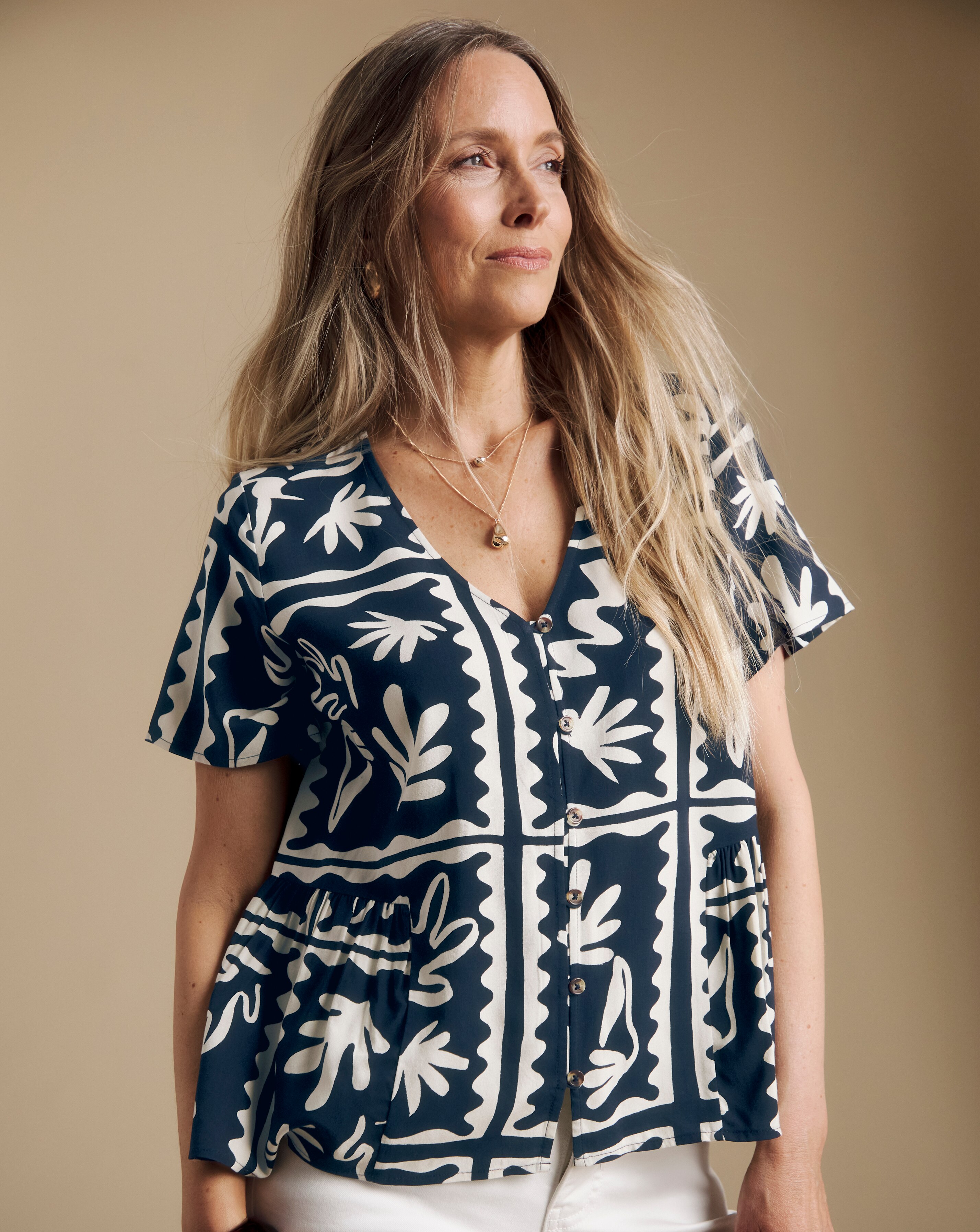 New In - Julipa Petite Button Through Blouse