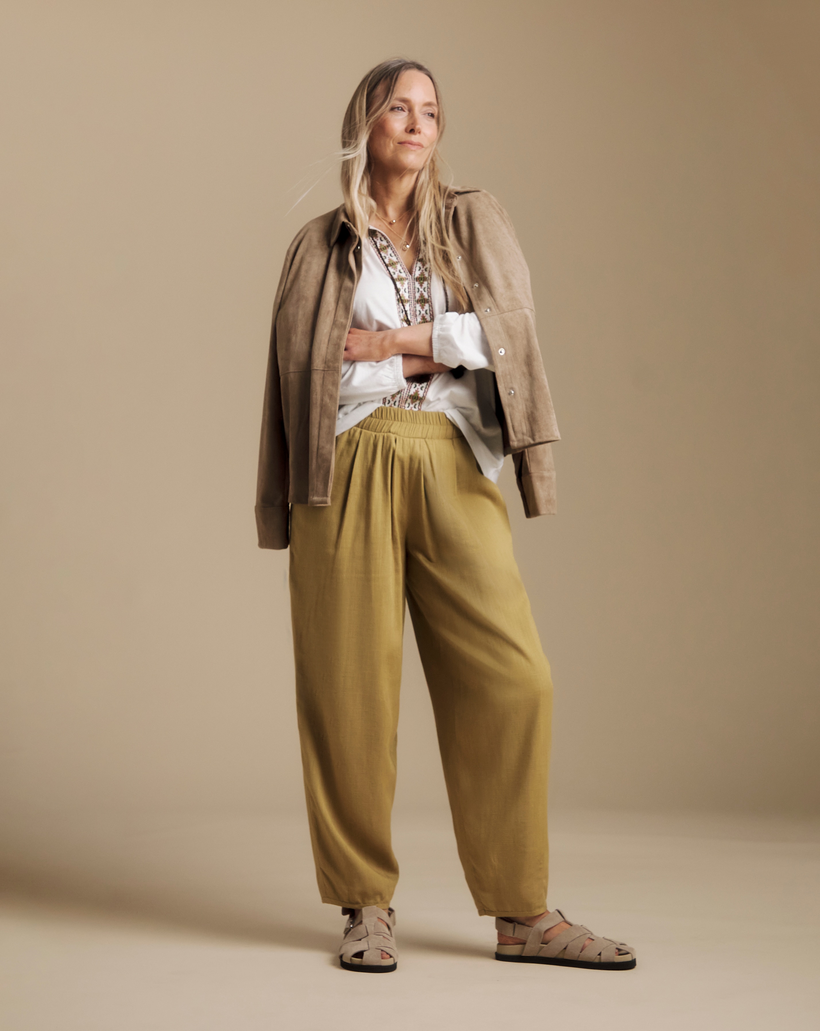 New In - Julipa Petite Linen Balloon Trousers