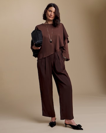 Julipa Petite Satin Straight Leg Trouser