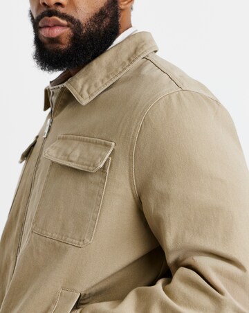 Cotton Twill Zip Harrington