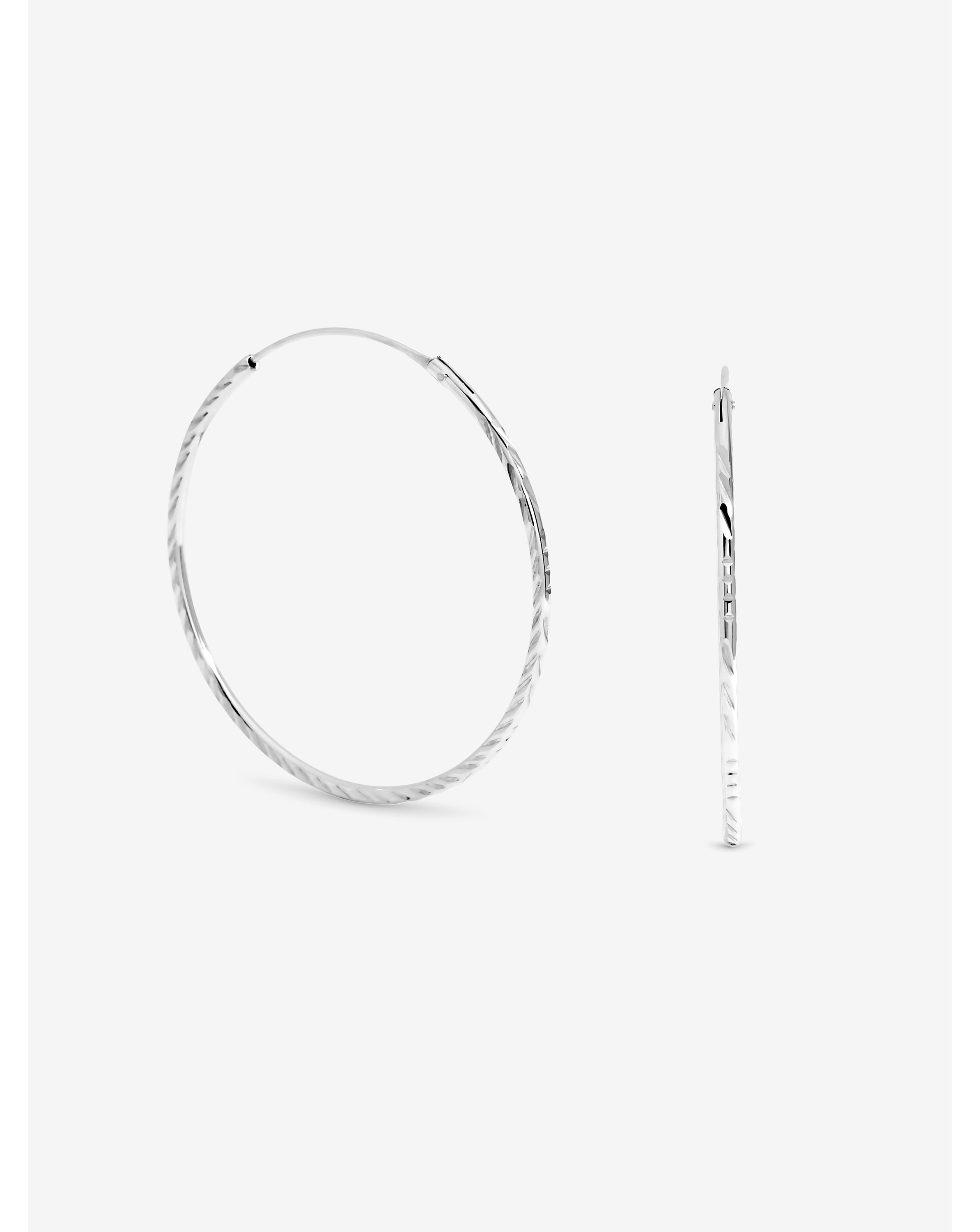 Sterling Silver Polished Sleeper Hoops