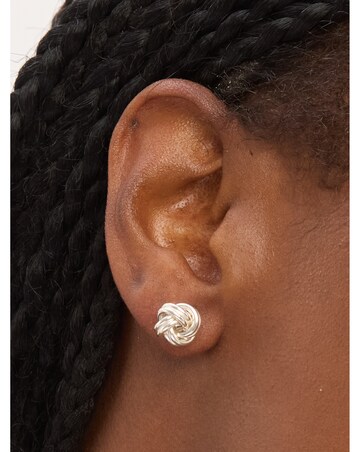 Simply Silver Sterling Silver 925 Polished Knot Stud Earrings