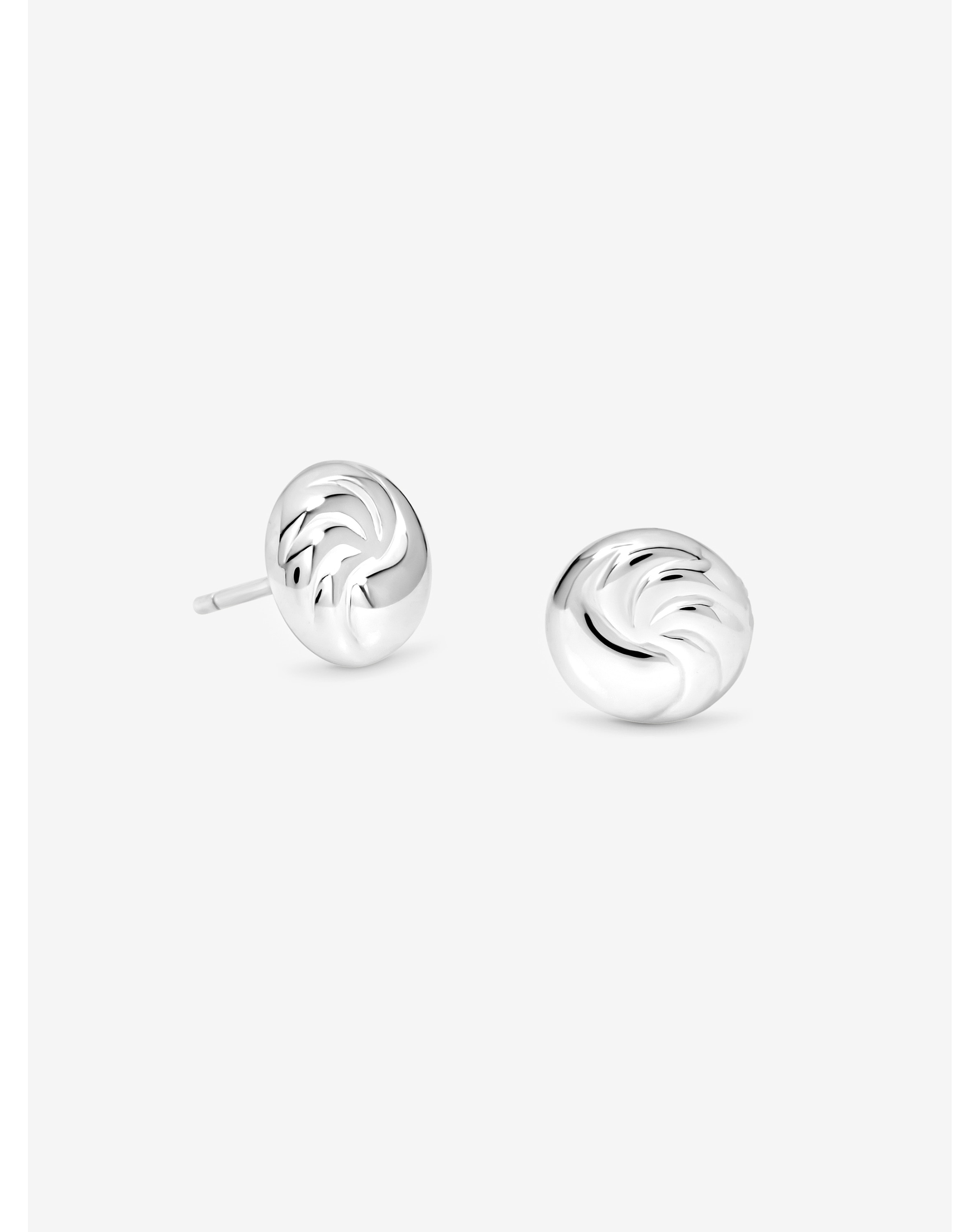 Sterling Silver 925 Ridged Studs
