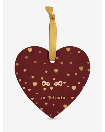 Jon Richard 18K Gold Plated Pave Infinity Earrings - Hanging Heart