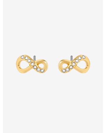 Jon Richard 18K Gold Plated Pave Infinity Earrings - Hanging Heart