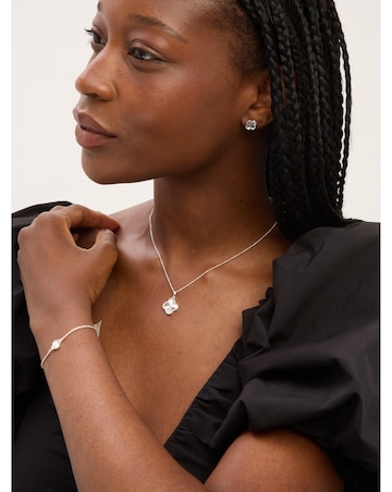 Simply Silver Sterling Silver 925 Polished Ridged Clover Pendant