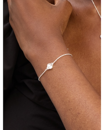 Simply Silver Sterling Silver 925 Polished Ridged Clover Pendant