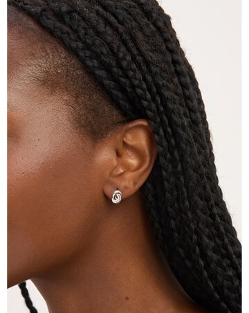 Simply Silver Sterling Silver 925 Polished Fluid Knot Stud Earrings