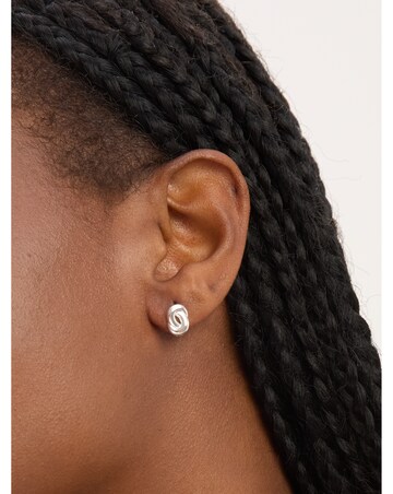 Simply Silver Sterling Silver 925 Polished Fluid Knot Stud Earrings