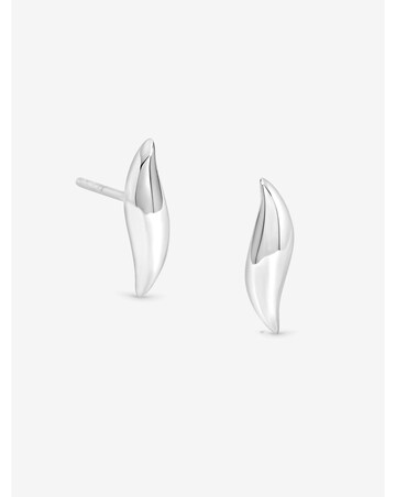 Simply Silver Sterling Silver 925 Polished Wave Stud Earrings