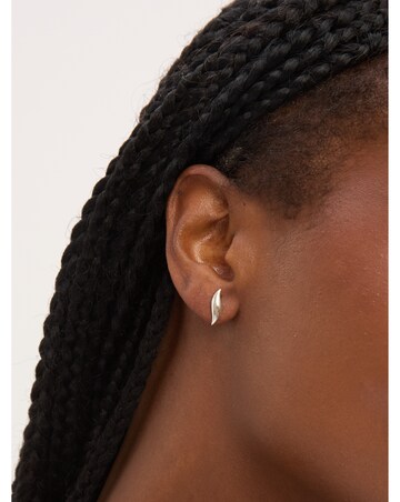 Simply Silver Sterling Silver 925 Polished Wave Stud Earrings