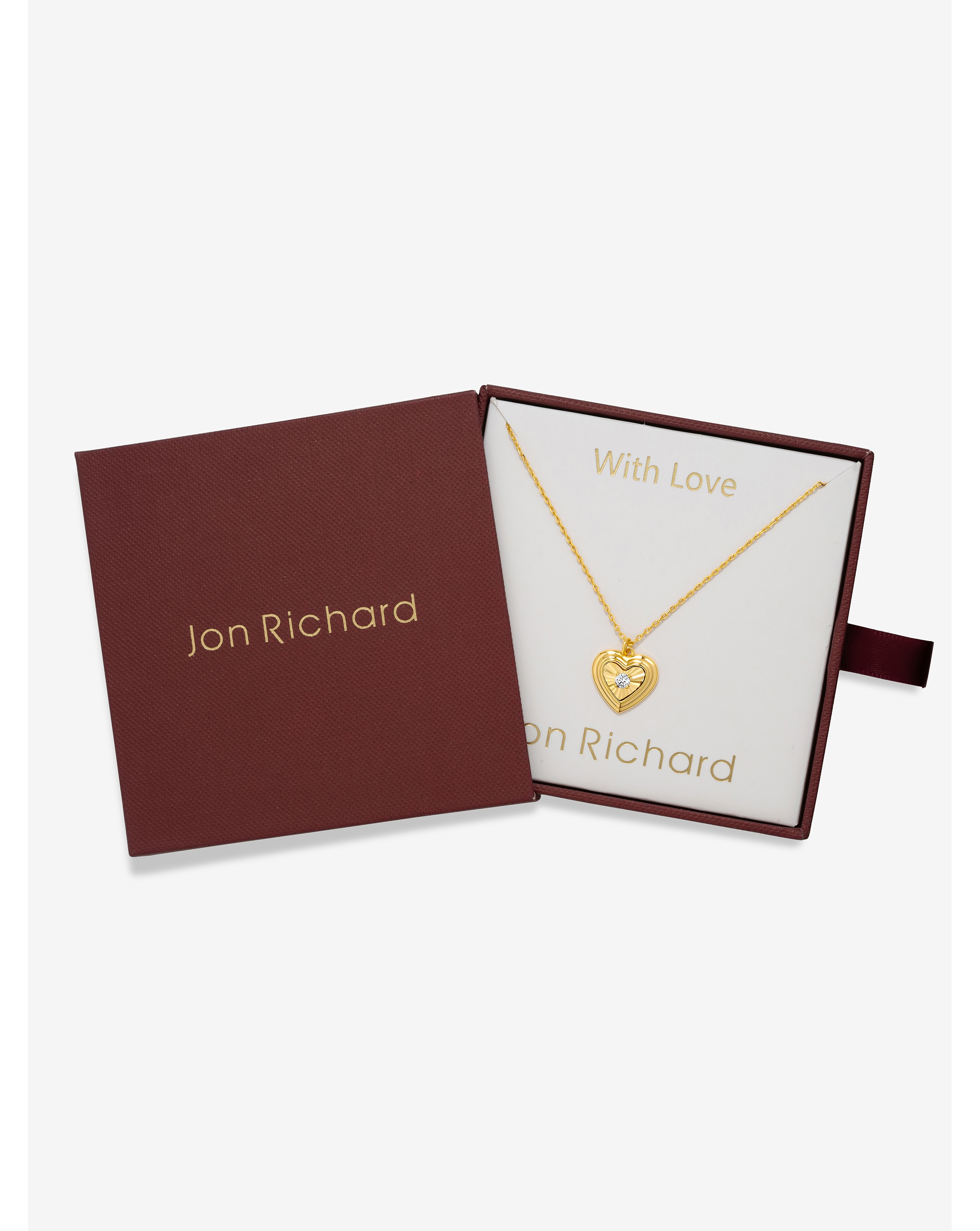 18K Gold Plated Heart Pendant - Gift Box