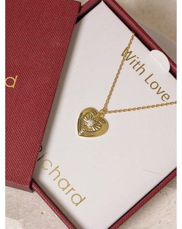 Jon Richard 18K Gold Plated Heart Pedant - Gift Box