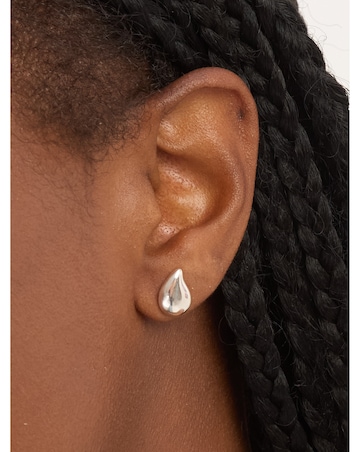 Simply Silver Sterling Silver 925 Polished Nugget Stud Earrings