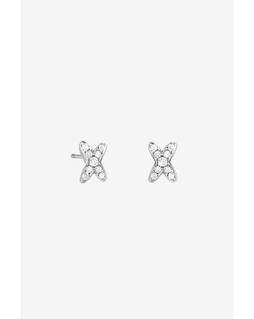 Simply Silver Sterling Silver 925 Cubic Zirconia Kiss Earrings - Gift Cracker