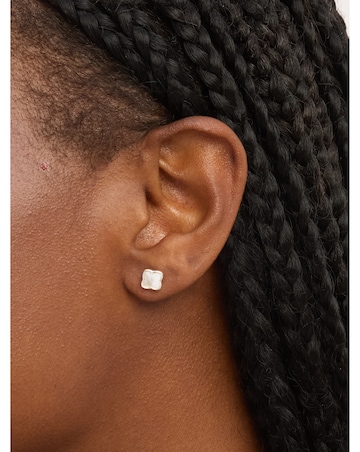 Simply Silver Sterling Silver 925 Mother of Pearl Clover Set - Gift Boxed