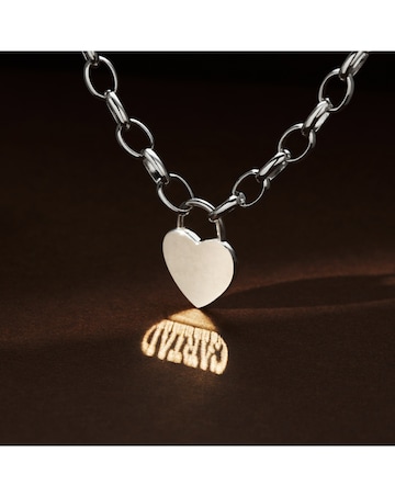 Cariad Sterling Silver Padlock Bracelet