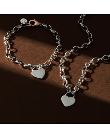 Cariad Sterling Silver Padlock Bracelet