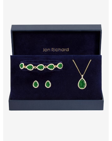 Jon Richard Gold Pear Drop Trio Set