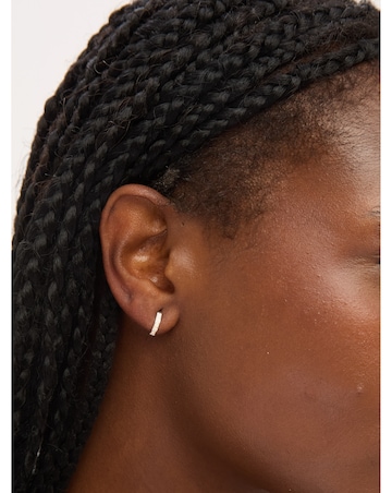 Sterling Silver 925 CZ Opal Hoops