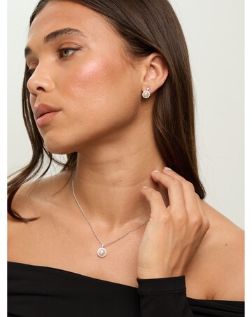 Jon Richard Gold Plated and Cubic Zirconia Pearl Halo Box Set - Gift Box