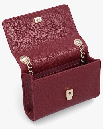 Valentino Bags Divina Bordeaux Pebbled Shoulder Bag