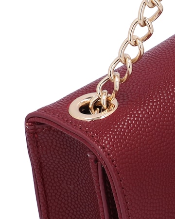 Valentino Bags Divina Bordeaux Pebbled Shoulder Bag