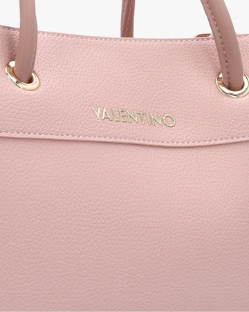 Valentino Bags Alexia Pink Logo Strap Tote Bag