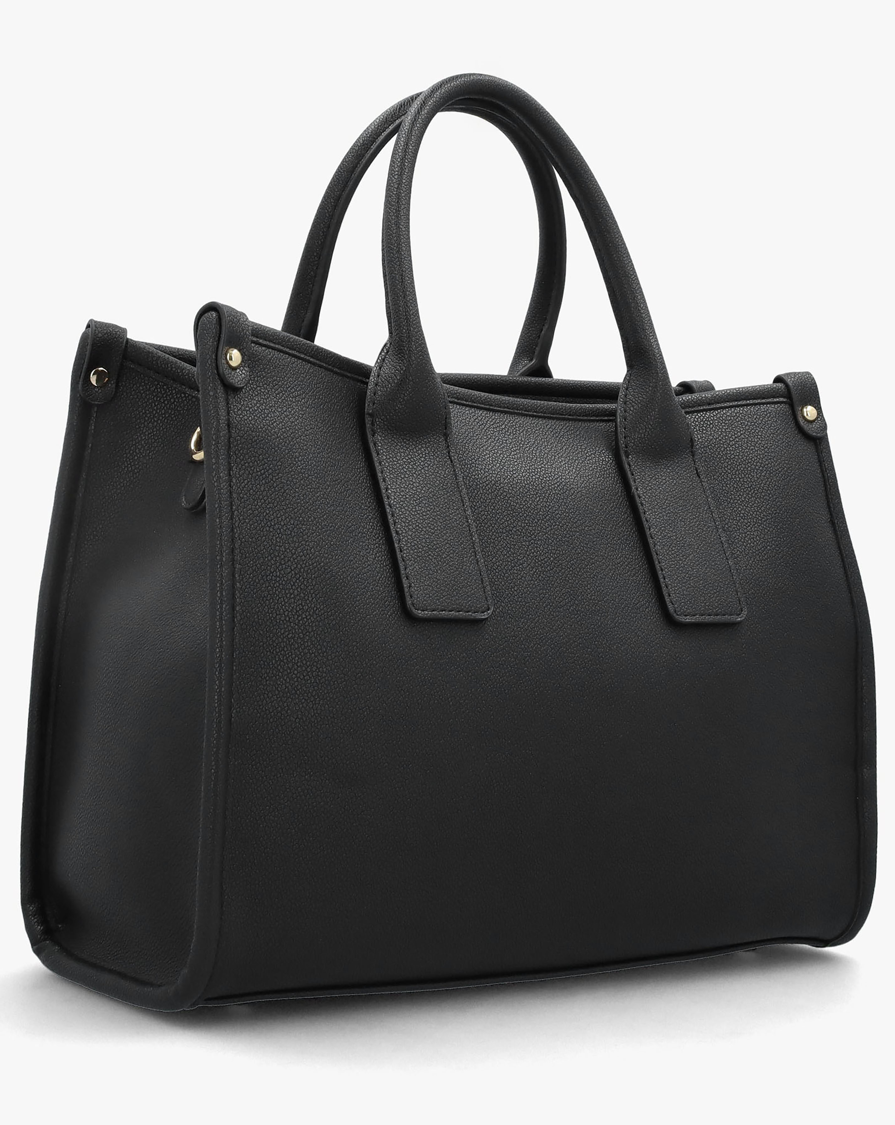 Valentino Bags Foxy Black Debossed Logo Shopper Bag | JD Williams