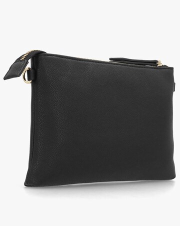 Valentino Bags Foxy Black Debossed Logo Pochette Bag