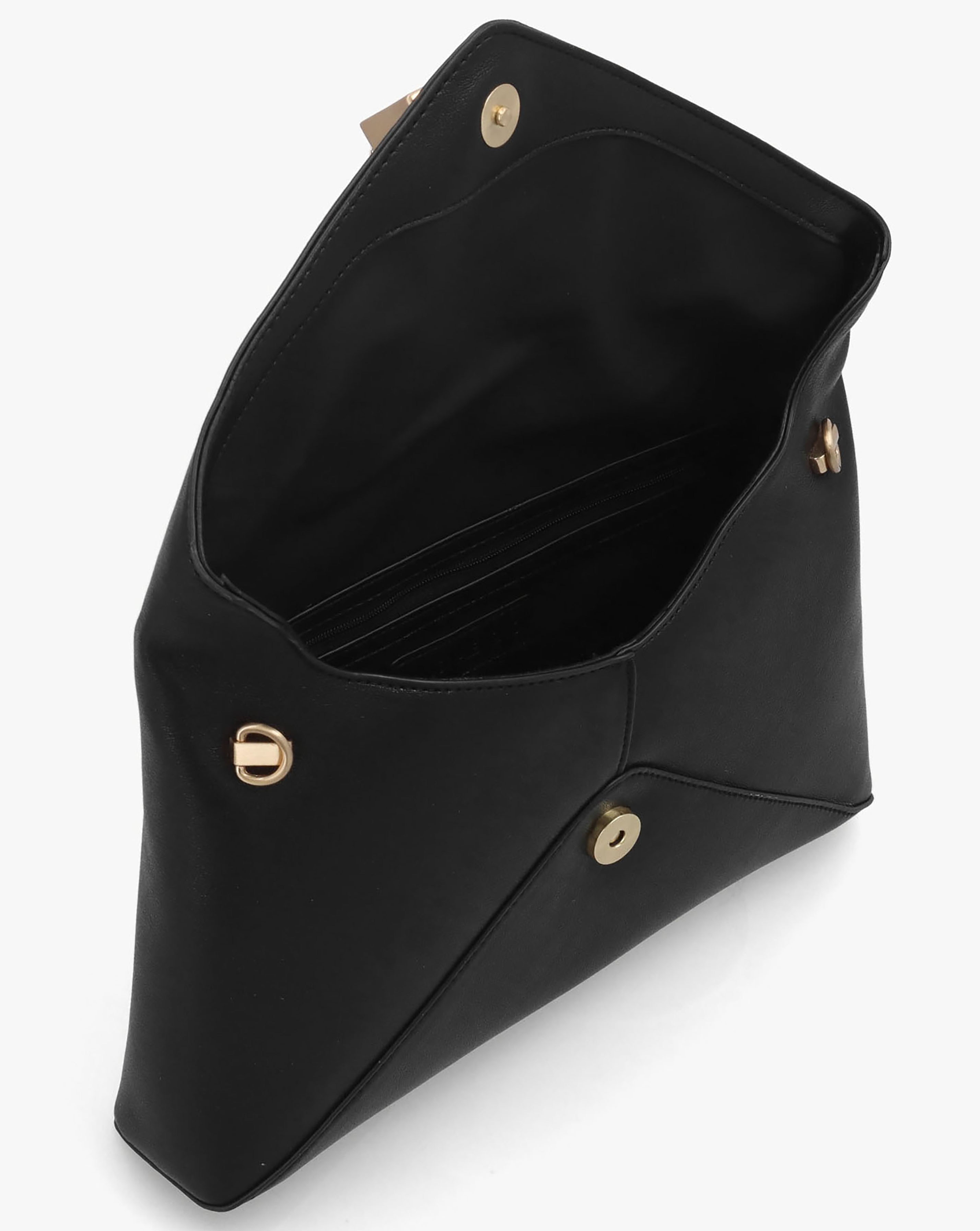 Valentino Bags Stella Black Envelope Pochette Bag | JD Williams