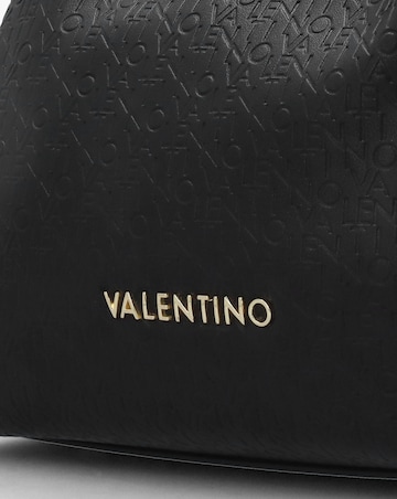 Valentino Bags Falak Black Debossed Logo Shopper Bag